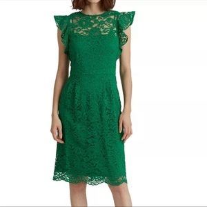 💗 Ralph Lauren Green Lace Dress- Size 8 💗